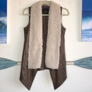 Faux leather vest